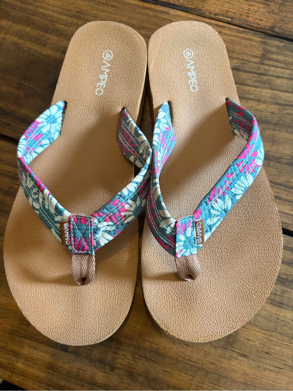 Ampeo Floral Arch Support Flip Flops